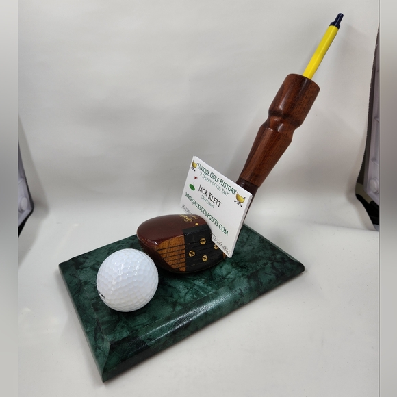 Vintage Spalding Top-Flite Golf Club Hogan ball Business Card And Pen holder - Picture 2 of 13